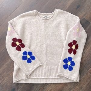 Madewell flower flare sleeve sweater